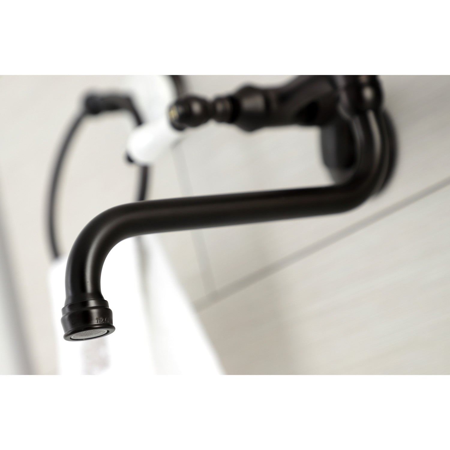 Kingston Heirloom KS515ORB - Kingston Double-Handle 2-Hole Wall Mount Bathroom Faucet, Oil Rubbed Bronze — thumbnail 2
